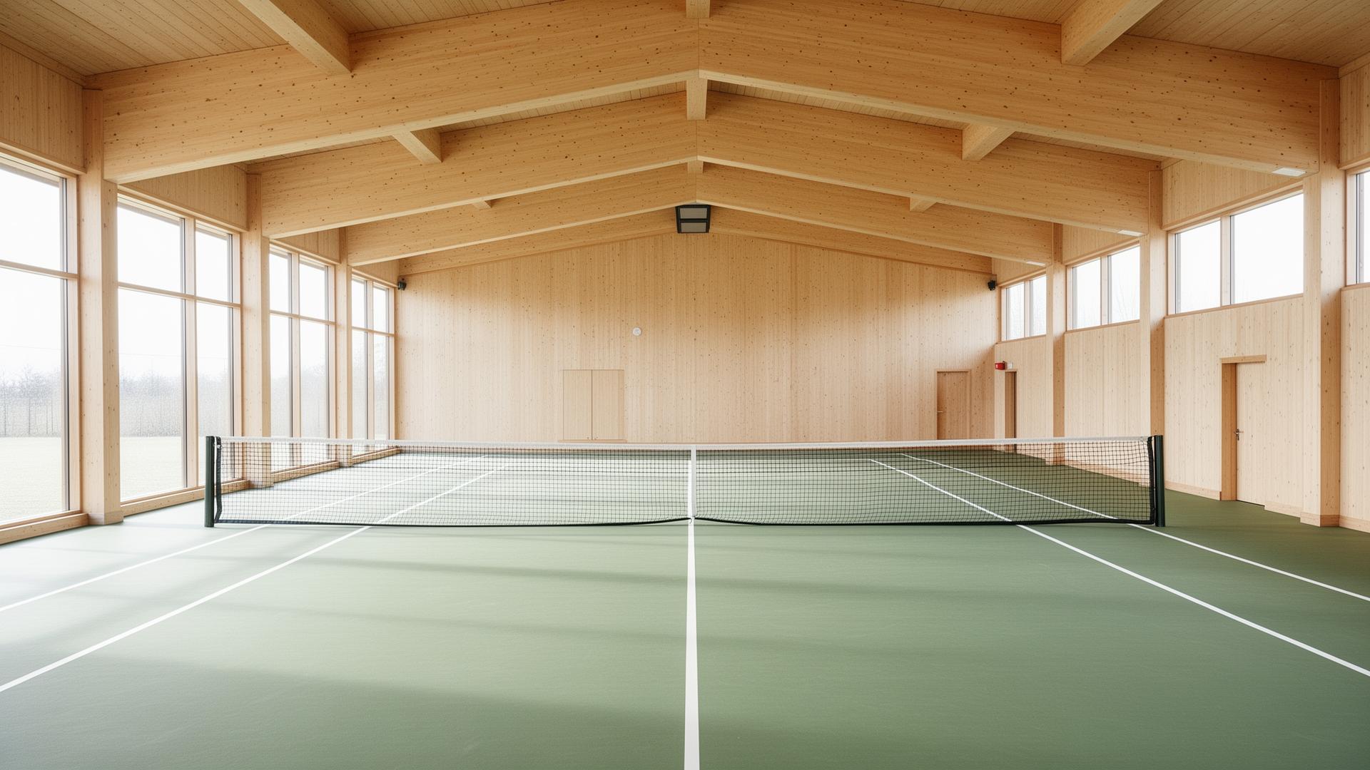 Tennisbana i Södertälje vid soluppgång